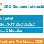 CRG Summer Internship in Barcelona Spain 2020 (Fully Funded) Internship in Spain