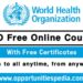 WHO Free Online Courses with Free Certificates (Apply Now)