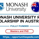 Monash University RTP Scholarship 2025 in Australia
