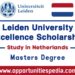 Leiden University Excellence Scholarships 2026 (Study in Netherlands)