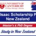 Sir Neil Isaac Scholarship 2021 at University of Canterbury - Study in New Zealand