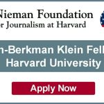 Harvard University Nieman Berkman Klein Journalism Fellowship 2021 in USA