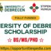 University of Debrecen Scholarships 2025 in Hungary (Fully Funded)
