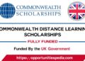 Commonwealth Distance Learning Scholarships UK 2024-2025 (Fully Funded)