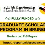 UBD Graduate Scholarship 2026 in Brunei (Fully Funded)
