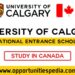 University of Calgary Scholarships 2025-2026 (Study in Canada)