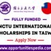 NCTU International Scholarships 2023-24 in Taiwan (Fully Funded)