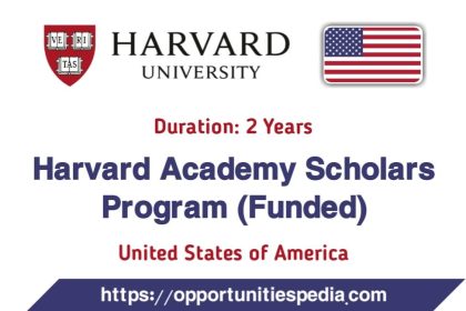 Harvard Academy Scholars Program 2026 in the USA (Funded)