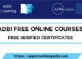 ADBI Free Online Courses 2024 (ADBI E-Learning)