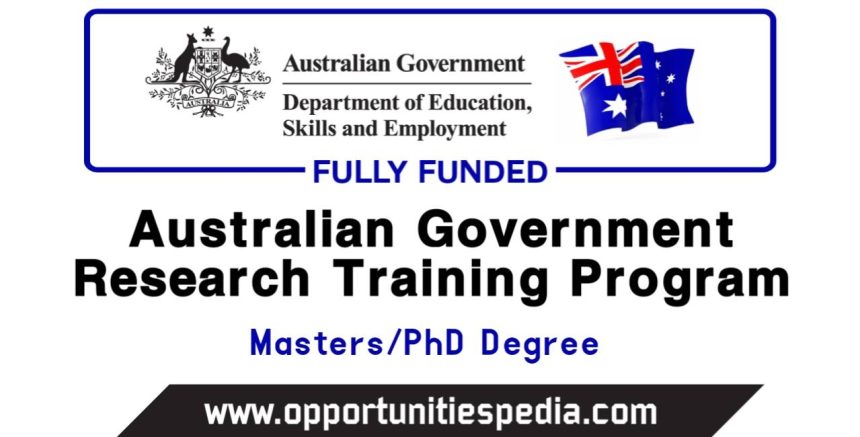 Australian Government Research Training Program 2025 (Fully Funded)
