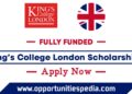 King’s College London Scholarships for International Students 2024-25 in UK (Fully Funded)