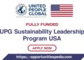 UPG Sustainability Leadership Program 2025 in the USA (Fully Funded)