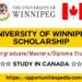 University of Winnipeg President Scholarship 2025 (Study in Canada)
