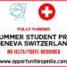 CERN Summer Student Program 2025 in Switzerland (Fully Funded)
