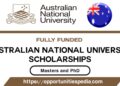 Australia National University AGRTP Scholarship Program 2024-25 (Fully Funded)
