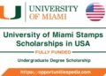 University of Miami Stamps Scholarship 2025 in USA (Fully Funded)