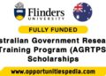 Flinders University AGRTPS Scholarships 2024-25 for International Students (Study in Australia)