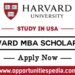 Harvard University MBA Scholarship 2025 in USA (Fully Funded)