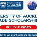 University of Auckland ADB Scholarships 2023-24 in New Zealand (Fully Funded)