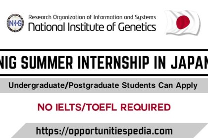 NIG Summer Internship 2025 in Japan (Fully Funded)