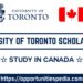 University of Toronto Scholarships 2025-2026 (Study in Canada)