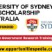 University of Sydney RTP Scholarships 2025-2026 in Australia (Fully Funded)