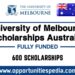 Melbourne Graduate Scholarships 2025-2026 in Australia (Fully Funded)