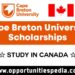 Cape Breton University Entrance Scholarships in Canada 2024