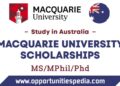 Macquarie University Scholarships 2024 in Australia