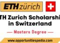 ETH Zurich Excellence Scholarship 2025 in Switzerland