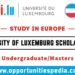 University of Luxembourg Scholarships 2025-26 (Study in Europe)