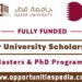 Qatar University Scholarships 2025-2026 (Fully Funded)