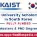 KAIST University Scholarships 2026 in South Korea (Fully Funded)