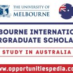 Melbourne International Undergraduate Scholarship 2024-2025 (Study in Australia)