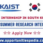KAIST Summer Research Internship 2025 in South Korea (Fully Funded)
