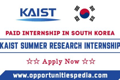 KAIST Summer Research Internship 2025 in South Korea (Fully Funded)