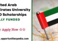 United Arab Emirates University PhD Scholarship 2024 (Fully Funded)