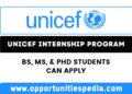 UNICEF Internships 2025 (Paid Internships)