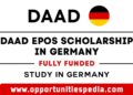 DAAD EPOS Scholarship 2025 in Germany (Fully Funded)