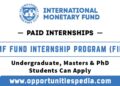 IMF Fund Internship Program (FIP) 2024 (Paid Internships)