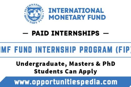 IMF Fund Internship Program (FIP) 2026 (Paid Internships)
