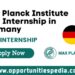 Max Planck Institute Law Internship 2025 in Germany