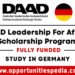 DAAD Leadership for Africa Scholarship Programme 2025 (Study in Germany)