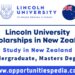 Lincoln University Scholarships 2024-25 (Study in New Zealand)