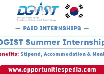 DGIST Summer Internship 2025 in South Korea