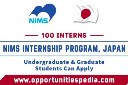 NIMS Internship Program 2025 in Japan (100 Interns)