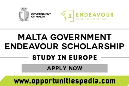 Malta Government Endeavour Scholarships Scheme 2025 (Study in Europe)