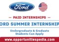 Ford Summer Internships 2024 in USA (Apply Now)