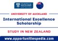 University of Auckland International Excellence Scholarship 2024-25 in New Zealand