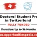 CERN Doctoral Student Program 2026 in Switzerland (Fully Funded)